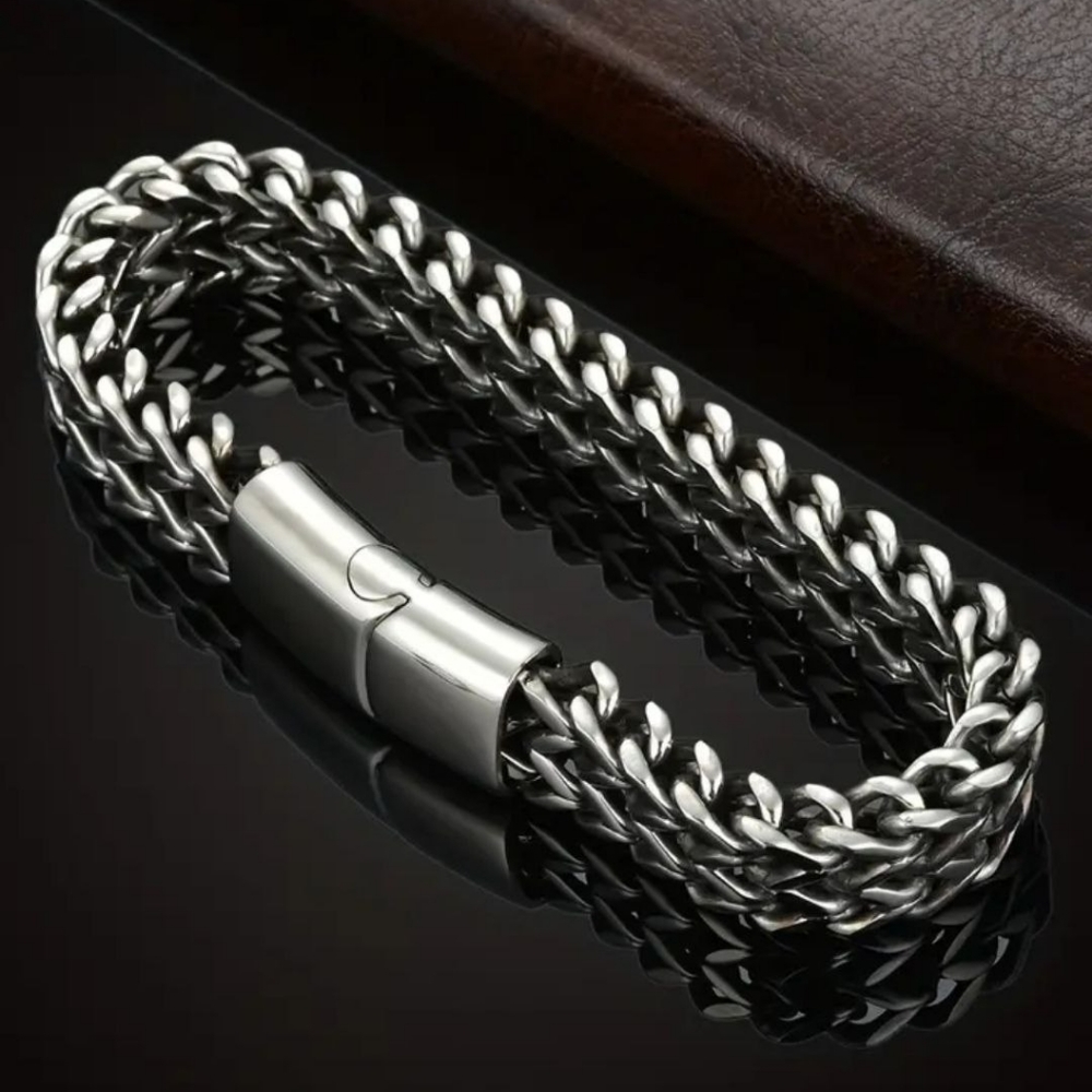 Men's Titanium Stainless Steel Bracelet-SALE - Picture 4 of 7